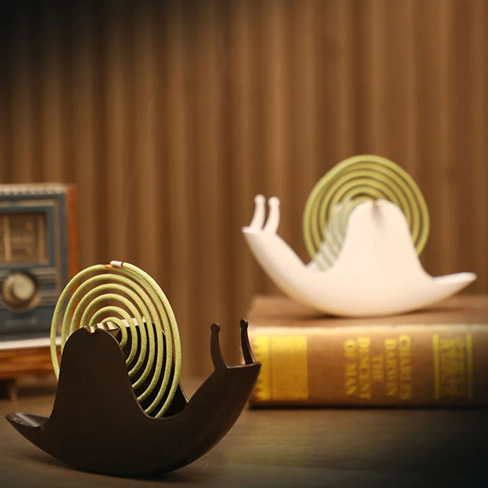 

2Pcs Snail Coil Holder Iron Art Home Decor Indoor Incense Indoor Incense Coil Rack Rack Storage Table nament