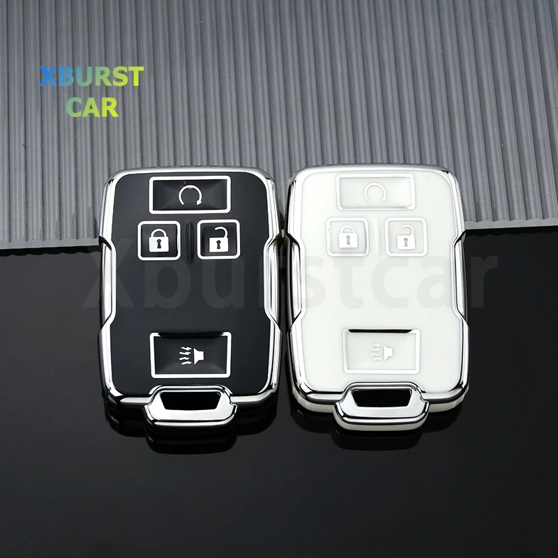 4 Buttons TPU Car Key Case for Chevrolet SUBURBAN Saboban GMC Sierra Canyon Colorado Silverado Auto Shell Full Cover Accessories