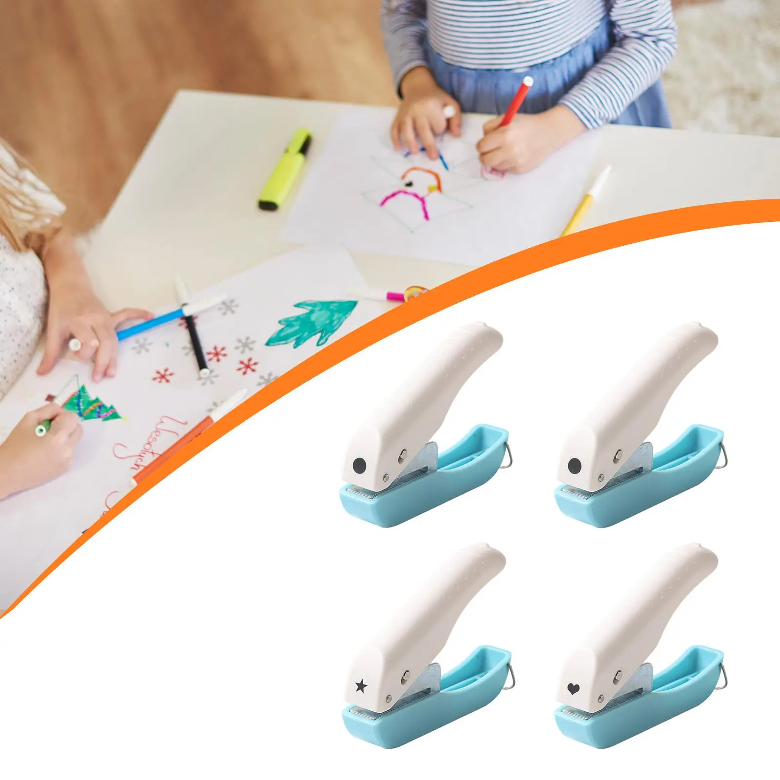 Paper Punch Shape for Kids Adults Labor Saving Craft Tool Hole Punch for Crafts Scrapbooking DIY Projects Wedding Cards Handmade