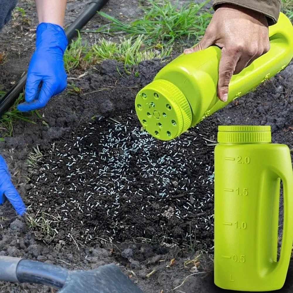 

Ручные разбрасыватели большой емкости с лопатой, портативные, с регулируемыми размерами отверстий, для полива