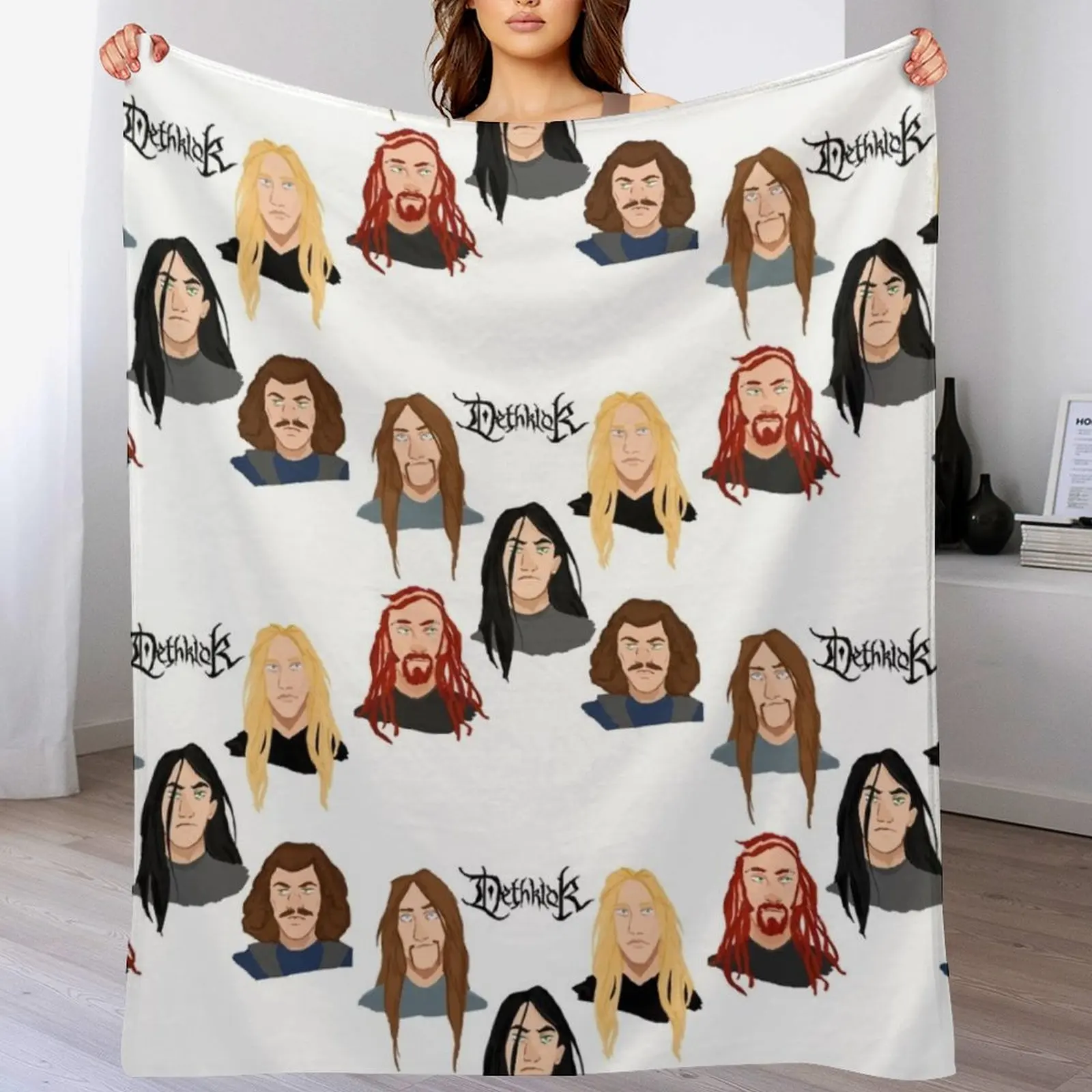 

Metalocalypse - Dethklok Throw Blanket Stylish Decor Blanket Gift for Friends Roommate
