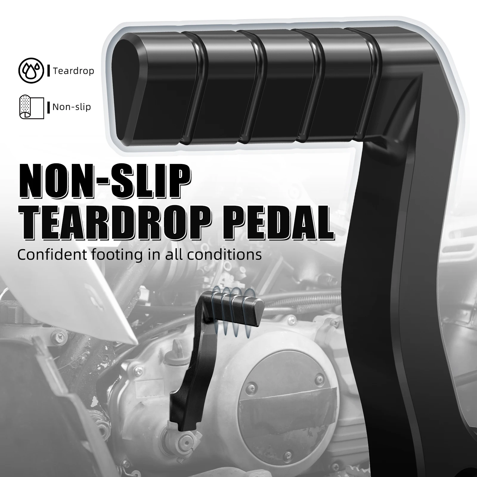 NICECNC Kickstarter Lever For Yamaha Banshee 350 1987-2006 Replaces 2GU-15620-01-00 Non-Slip ATV 6061-T6 Aluminum Foot Starter