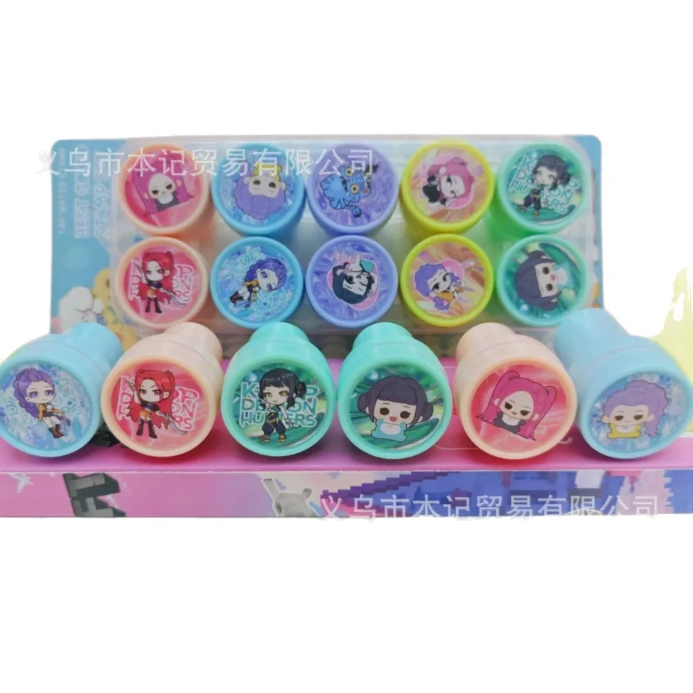 10Pcs Assorted Stamps for Kids Kpop Demon Hunters Rumi Zoey Mira Derpy Self-Ink Stamps with 10 Designs for Birthday Party Favor