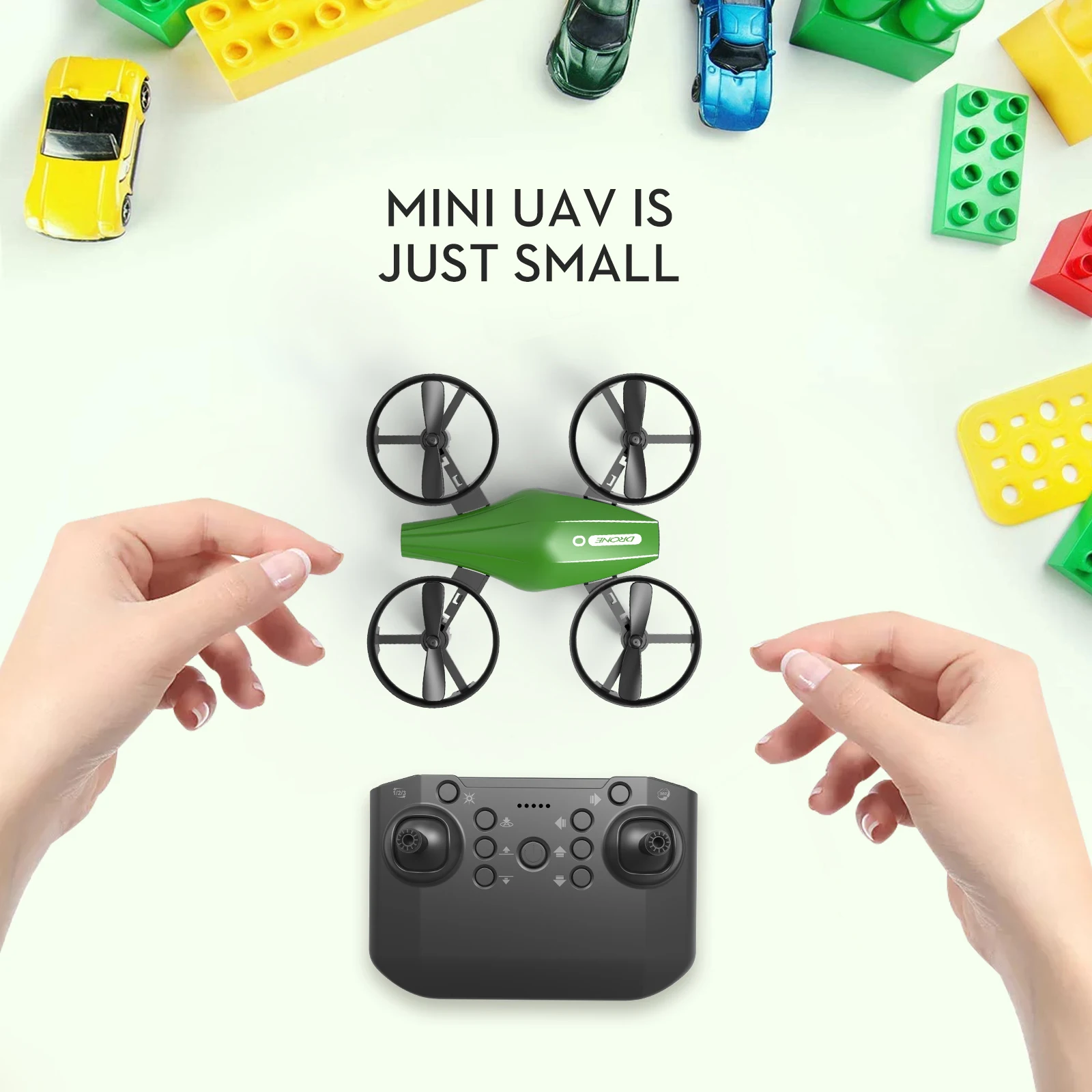GT1 Mini Dron rodante 360° – Cuadricóptero portátil radiocontrol - imagen 4