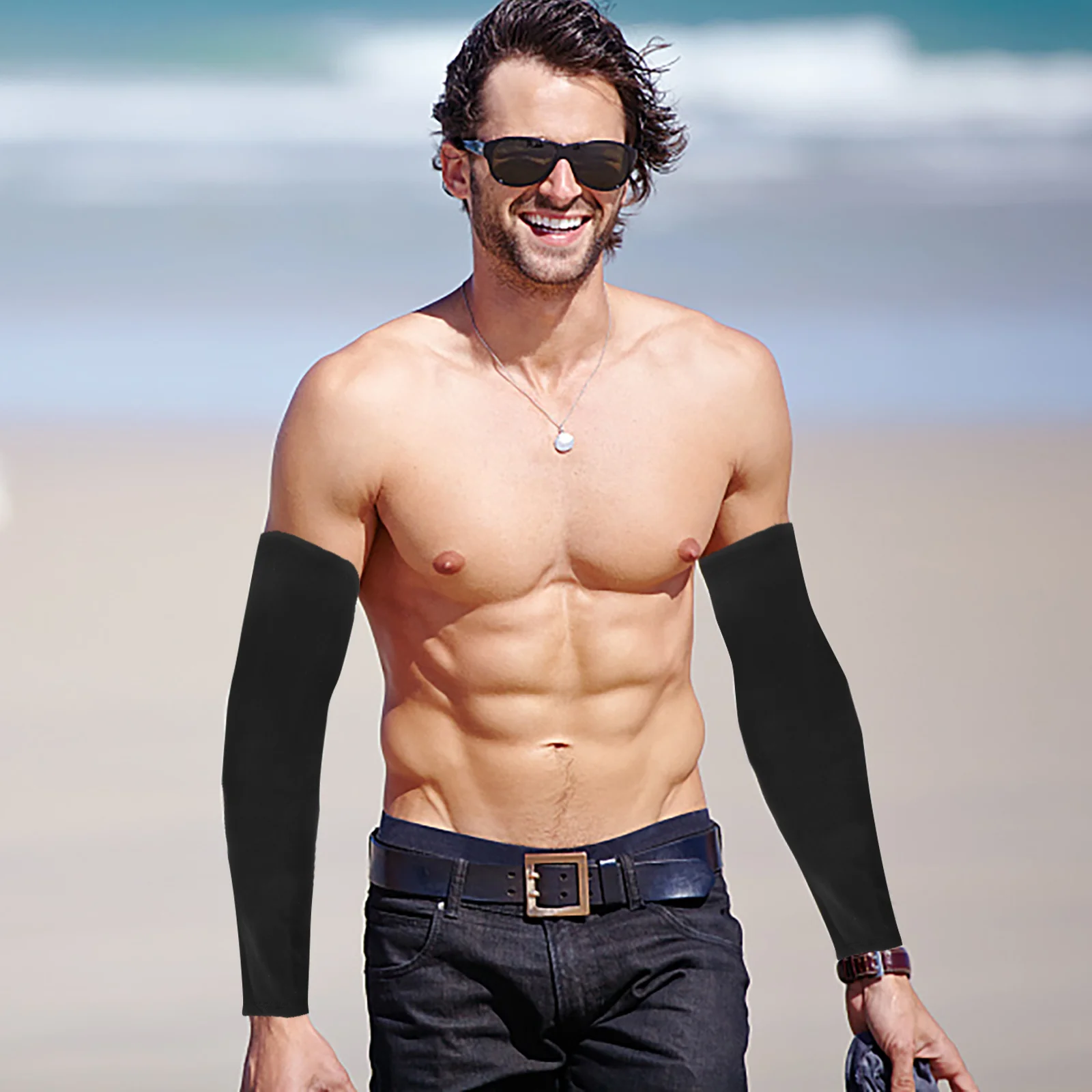 2 шт. теплый защитный рукав для рук, высокоэластичный спортивный рукав для езды на велосипеде, бега, баскетбола