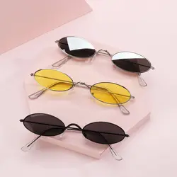 Retro Small Oval Sunglasses Vintage Shades Sun Glasses for Men Women Eyeglasses