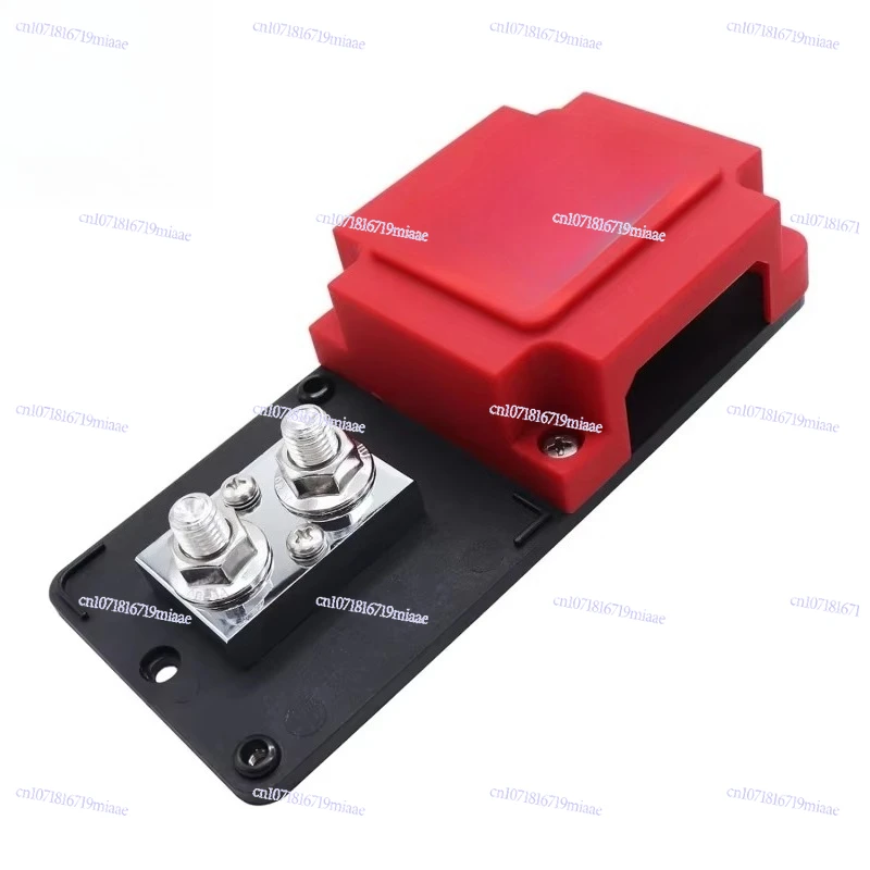 48V 600A 4*M10 High Voltage Copper Busbar High Current RV Boat Modified Busbar Positive and Negative Junction Box Red and Black