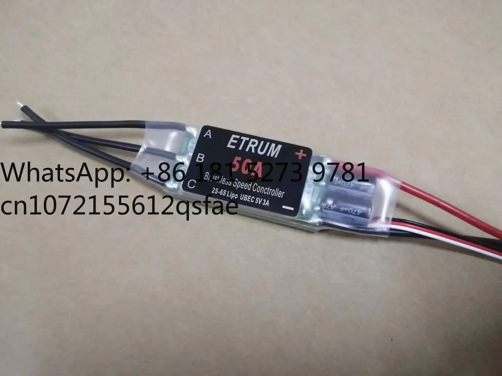 ETRUM 50A 2s-6s ESC sem escova bidirecional para frente e para trás, robô subaquático, barco ROV