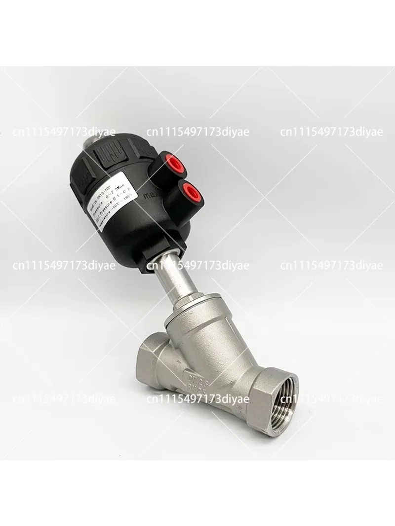 304 Angle Valve Thread Y-shaped High-Temperature Resistant DN25 Pneumatic Control Valve 32 40 65