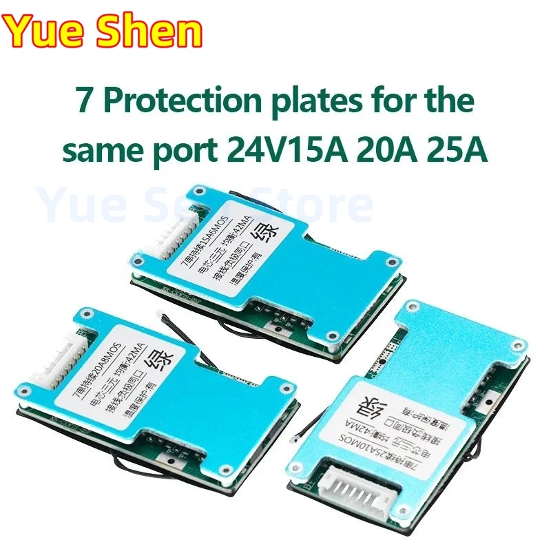 

BMS 7S 24V 15A 20A 25A Li-ion Lmo Ternary Lithium 18650 Battery Charge Protection Board Balance And NTC Temperature Protect