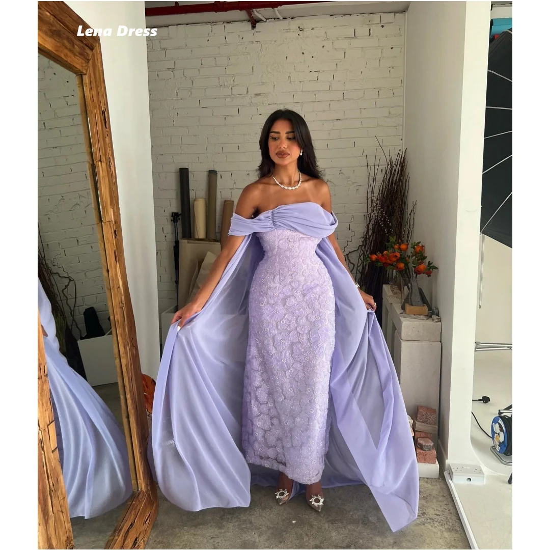 

Lena Off-shoulder Robe Soiree Prom Dresses 2025 Luxury Women's Elegant Party Dress Woman 2025 Chiffon Ball Gown Dress Evening
