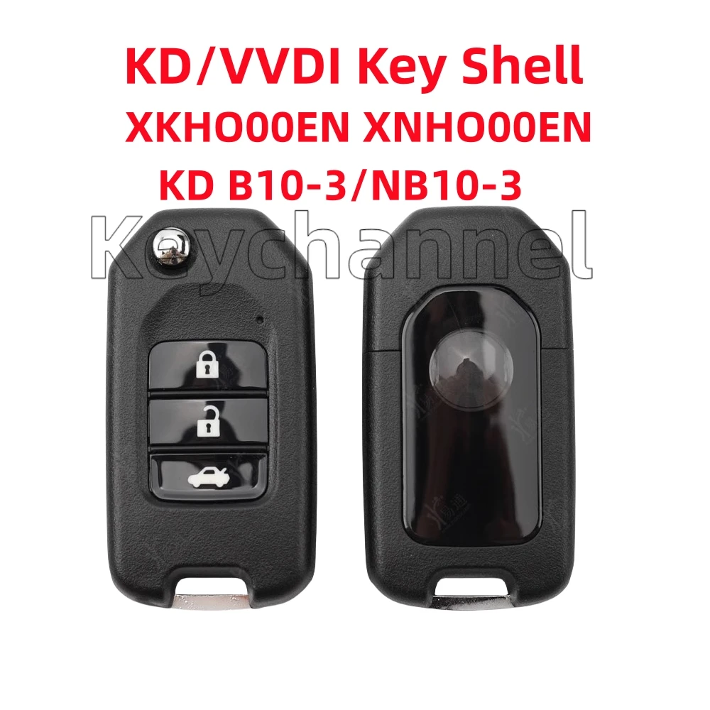 

keychannel 1pcs 3 Buttons VVDI KD Flip Key Shell XKHO003N XNHO00EN KD B10-3 NB10-3 Remote Case Xhorse Universal Car Key Shell