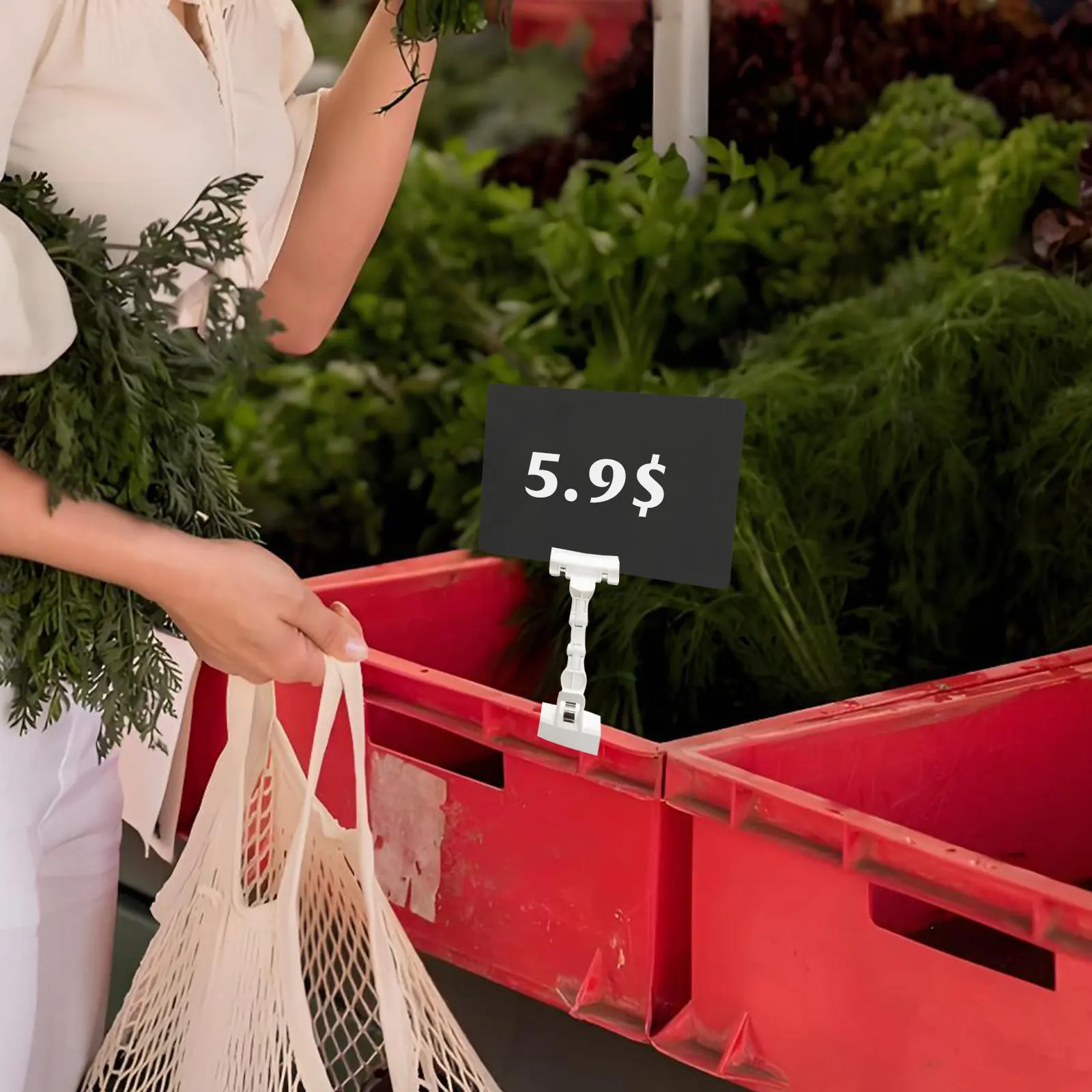 

Набор из 6 двусторонних пластиковых ценников формата А6 для полок, держатели для этикеток, держатели для бумажных ценников, таблички для цен