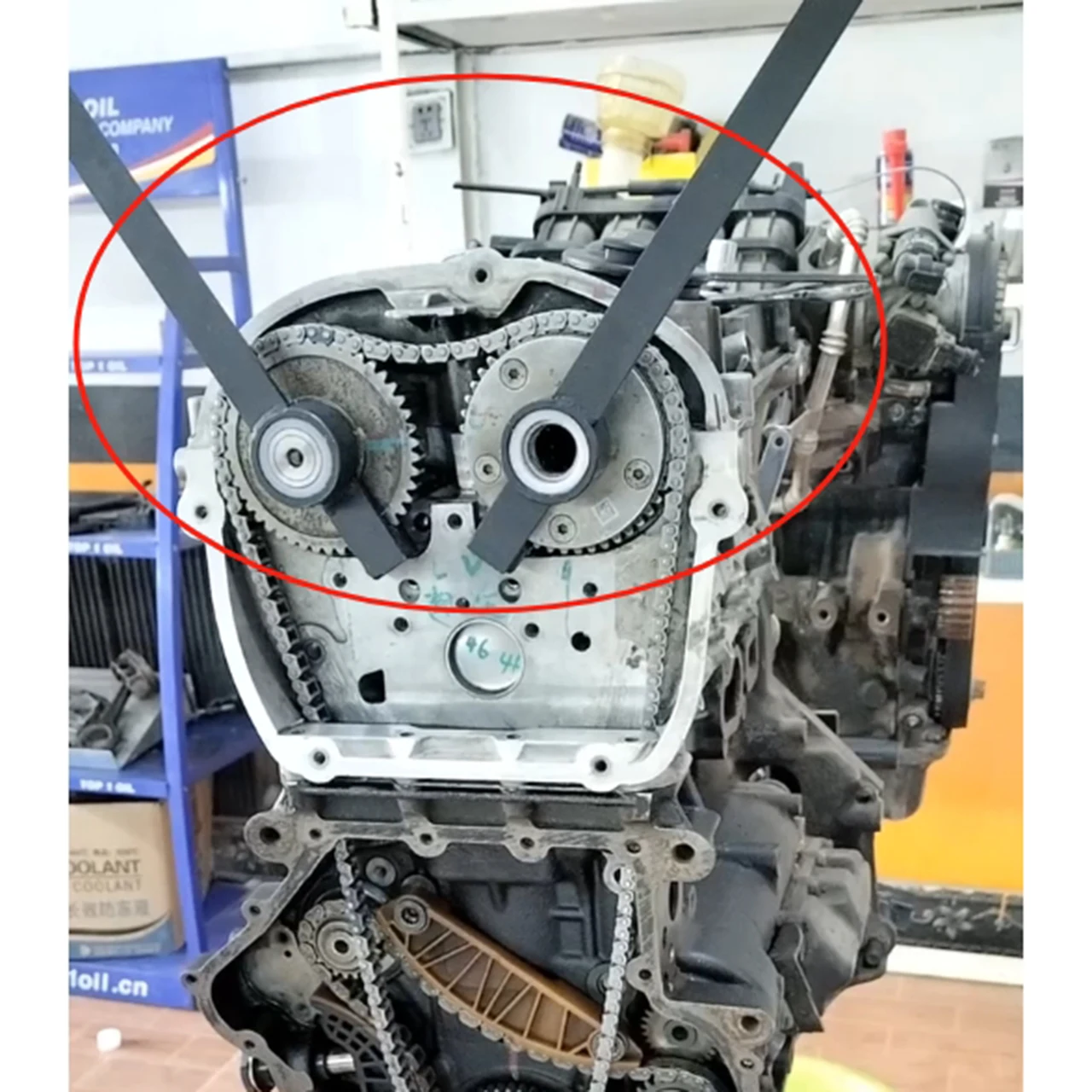 2 szt. Czasomierz narzędzie rotujące wałka rozrządu do silników Audi Vw EA888