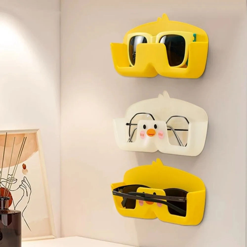 Cartoon Sunglasses Display Holder Wall Mounted Punch-free Glasses Storage Rack Home Tidying Wardrobe Decoration