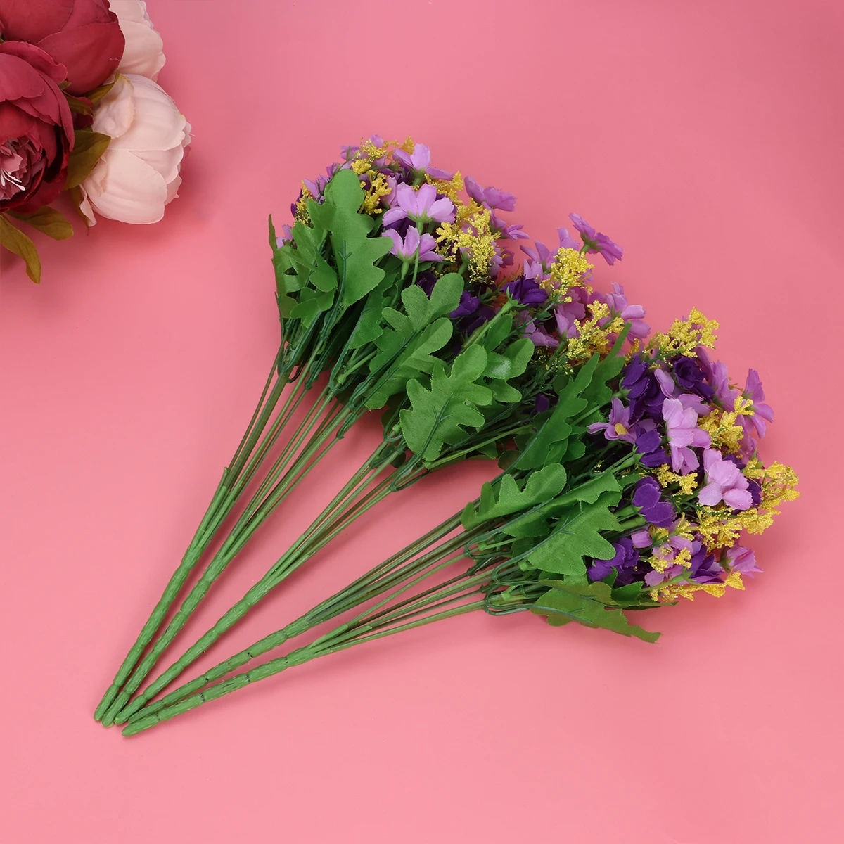 

5pcs Artificial Flowers Silk Simulation Daisy Bouquet Long Lasting Home Wedding Decor Fake Flower Arrangement Office nament