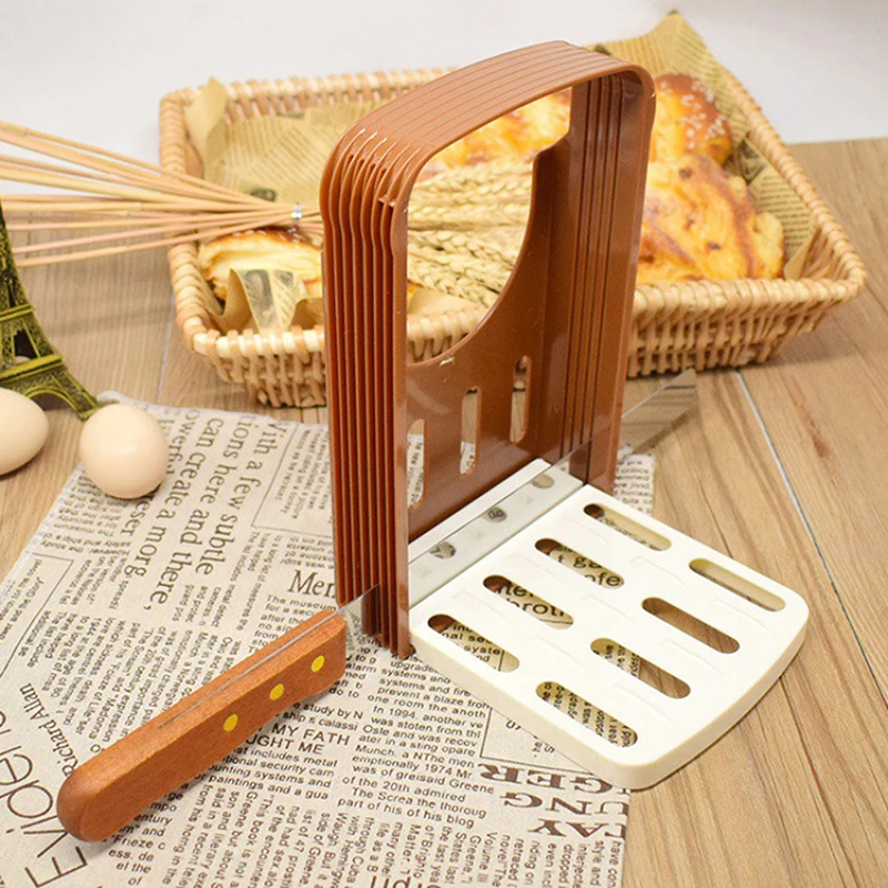 Foldable Toast Bread Slicer Stand Plastic Cutting Tool Sandwich Cutter Mold Loaf Cutter Rack Baking Tool Kitchen Gadgets