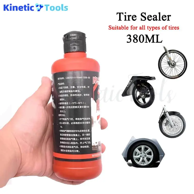 

380Ml Large Capacity Car Tire Repair Kit Non-destructive Fast Flat Tire Repair Kit For Small And Medium Wheeled Tire Sealant