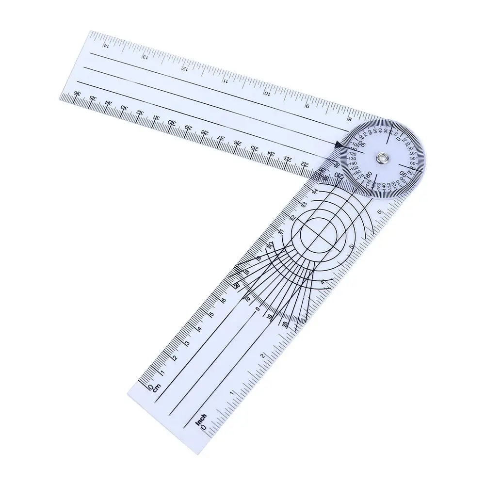 Pvc bh prst úhel multi-ruler 360 stupňů úhloměr ortopedie měřicí svrchovaný spinální svrchovaný kloub svrchovaný goniometr svrchovaný