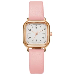 Fashion Quartz Ladies Watch Easy Read Three-Hand Analog Watches Leather Band for Unisex Working and Office