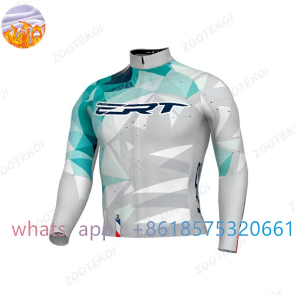 Pro Cycling Team Winter Thermal Fleece Bicycle Long Sleeve Cycling Jersey Men Clothing Outdoor Bike Clothing Ropa Ciclismo