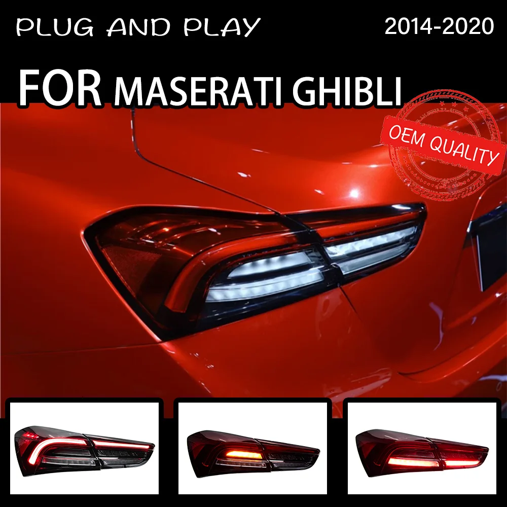 Car Lights for Maserati Ghibli 2014-2020 LED Auto Taillights Assembly Upgrade The newest Style Design Signal lamp Accessories