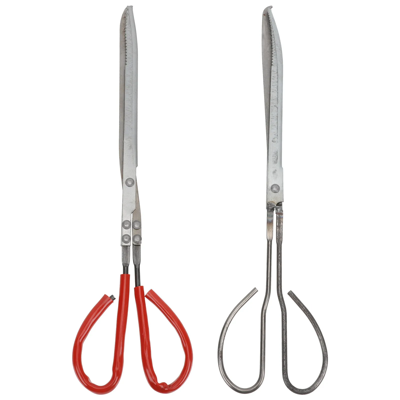 

2Pcs Multi-Function Scissor Tong Premium Iron Plastic Clamp for Trash Crab Loach Lobster Pickup Outdoor Indoor Use Non-Slip