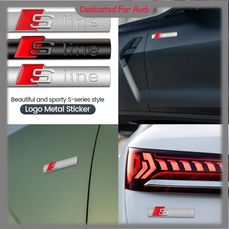

Metal S Line Emblem Auto Front Grille Badge Sticker Decorative Styling For Audi Sline A4 A5 A7 S4 RS4 A6 TT A1 A2 A3 Q1 Q3 Q5 Q8
