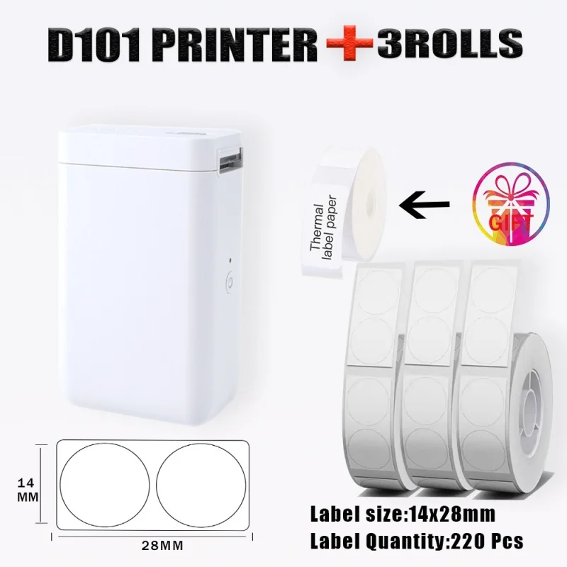 Questionand-Imprimante d'étiquettes thermiques Niimbot D101, écologique, mini conception, vous apporter plus de commodité pour transporter partout