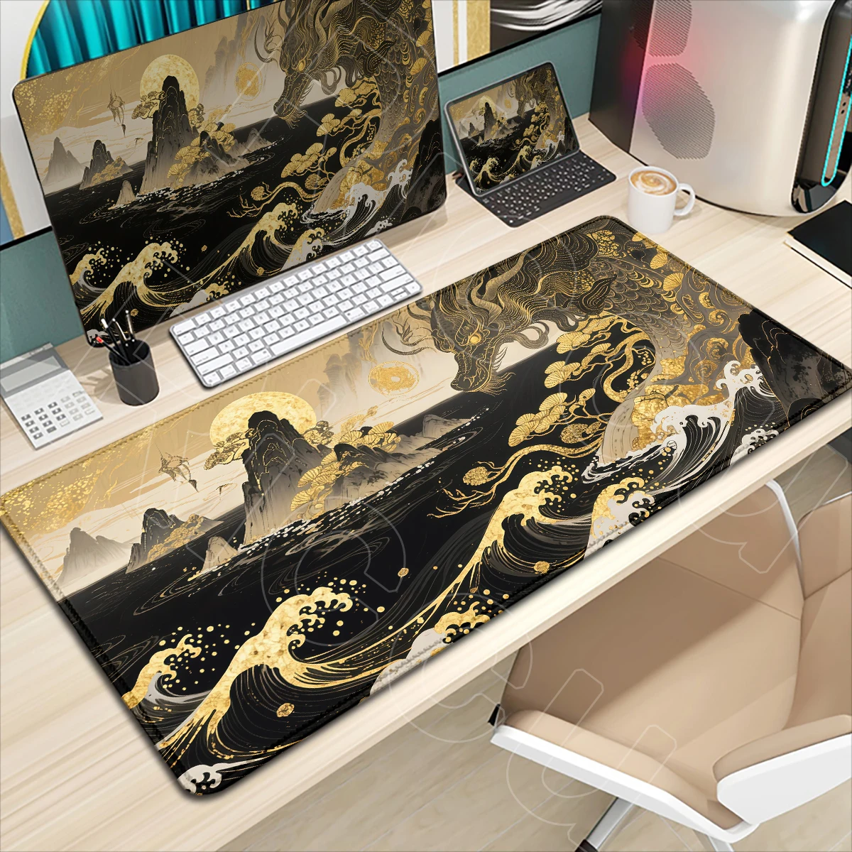 Esports Gamers - Chinese Dragon Anime Mousepad Non-Slip Base