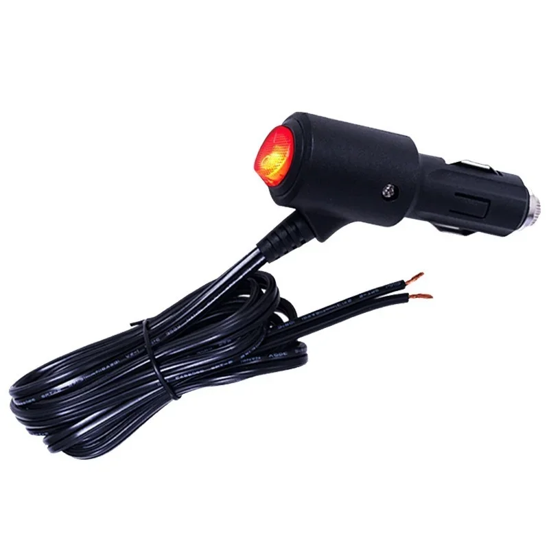 Car Motorcycle ATV Boat 12V 24V LED ON OFF Switch Car Cigarette Lighter Power Socket Plug Connector with 10A Fuse