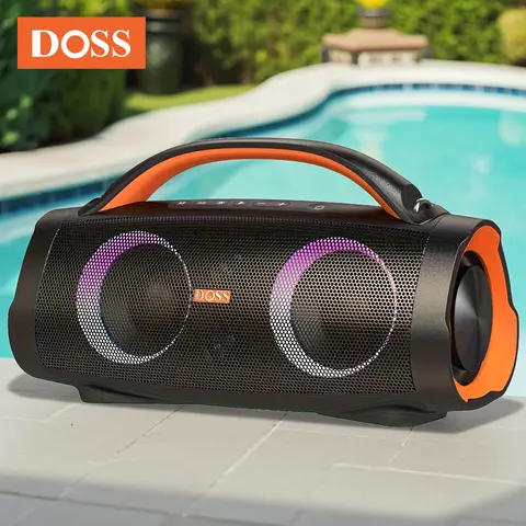 DOSS 100W haut-parleur Portable Bluetooth 5.3 puissant son stéréo basse caisson de basses boîte de son extérieur IPX6 étanche haut-parleur sans fil