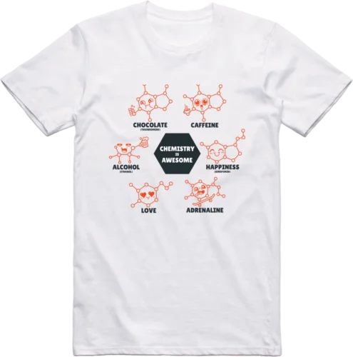 Scienza T-Shirt Chemistry Molecola Design Regular 100% Cotone Maglietta