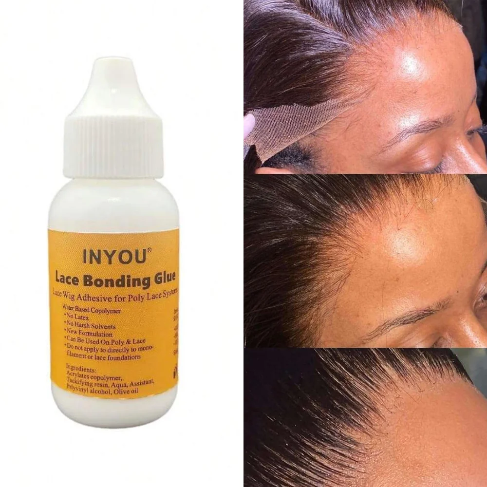 INYOU 1pcs Extreme Hold Lace Glue for Wigs, Waterproof, Invisible Bonding, 1.3 Ounce