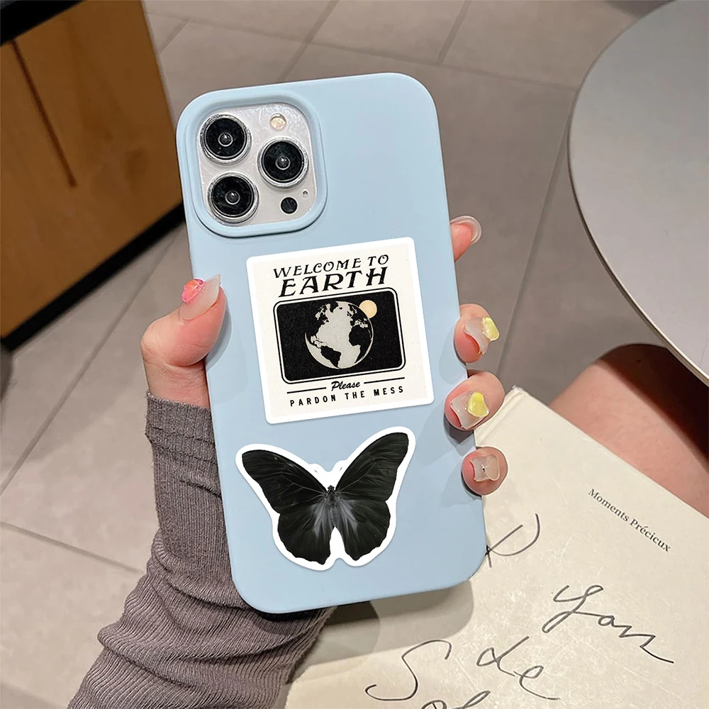 10/30/50/100pcs Donkere Esthetische Downtown Y2K Meisje Stickers Cool Cartoon Creatieve Decals Skateboard Koffer telefoon Sticker Verpakking