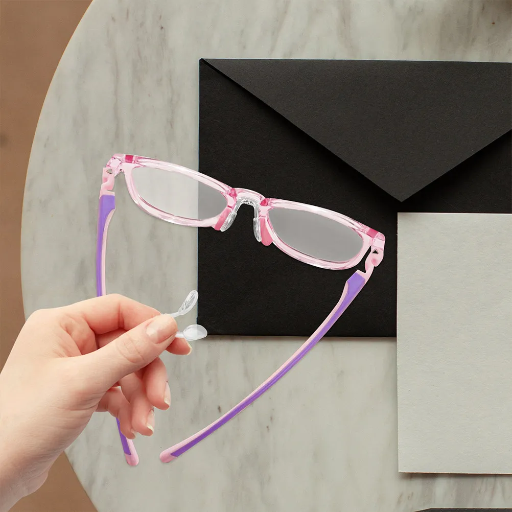 4Pcs Soft Silicone Eyeglass Nose Pads Screw-in Anti-Slip Stable Support for Reading Work Glasses Sunglasses Glasses Nose Mat