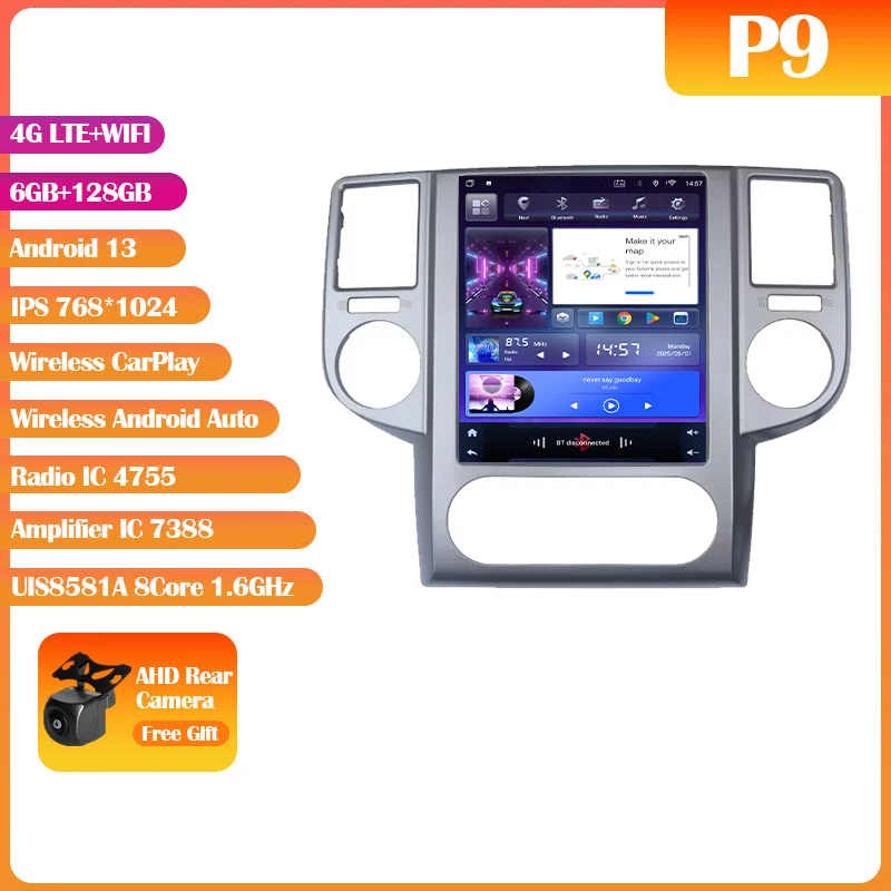 Android 14 Voor Nissan X-Trail 2003-2007 9.7 "7862 S Autoradio Multimedia Video Player Carplay Auto GPS Navi Geen 2din DVD HU Audio