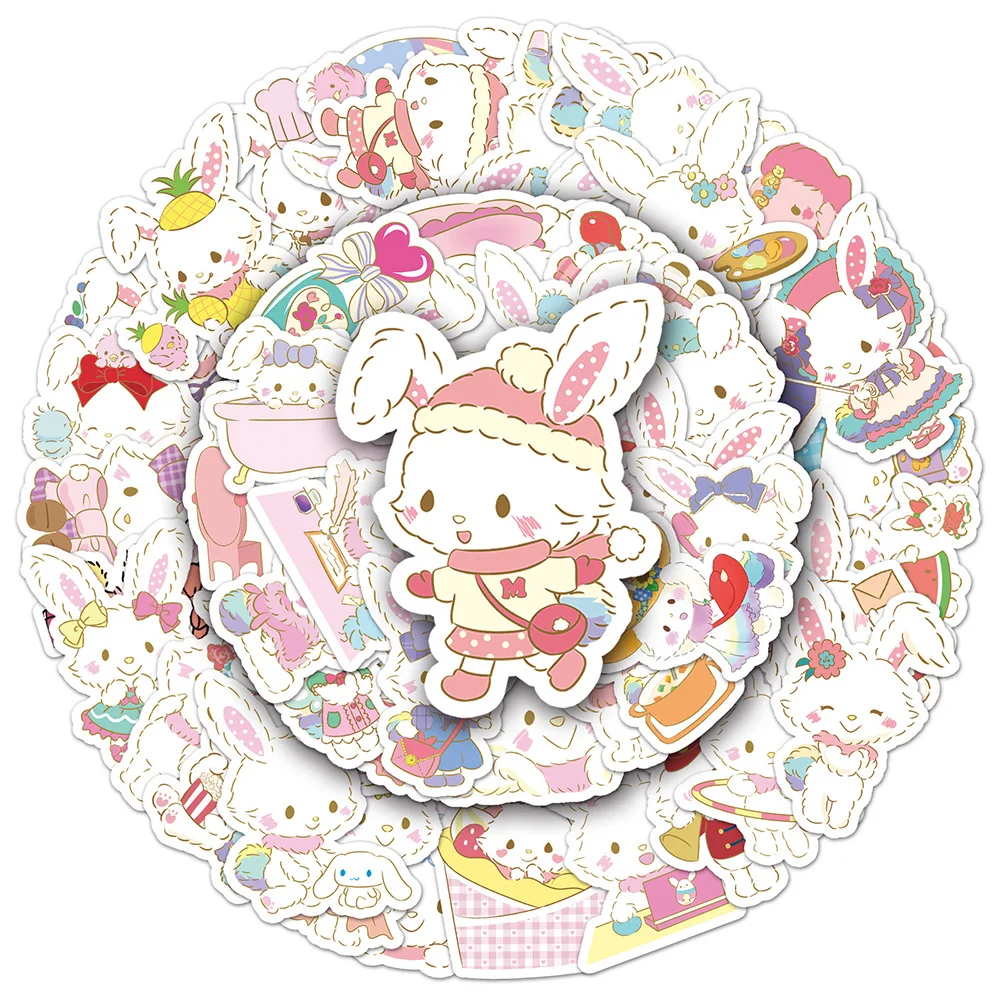 10/30/51pcs Anime Sanrio Kawaii Wishmemell Cartoon Stickers Decals DIY Stationery Fridge Suitcase Aesthetic Cute Sticker for Kid