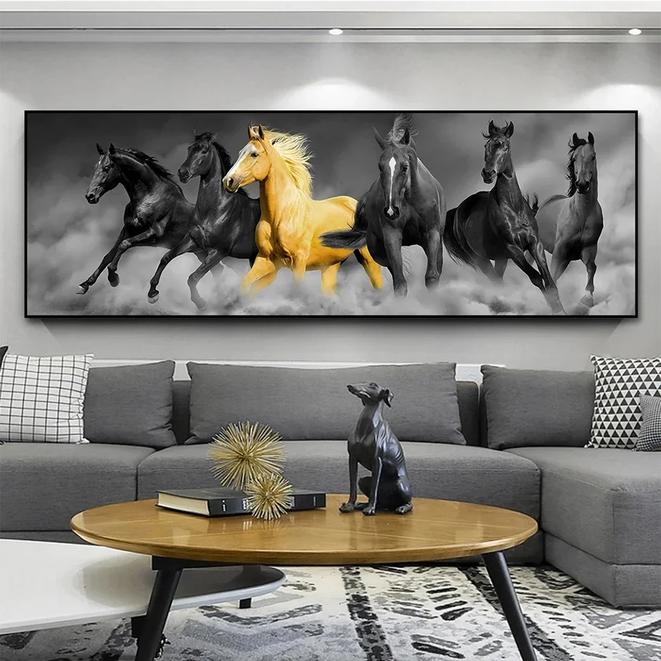 

Black Horse DIY Diamond Painting New 2024 Full Round square jewelry cross stitch Home Decor Diamond Mosaic Embroidery Home Decor