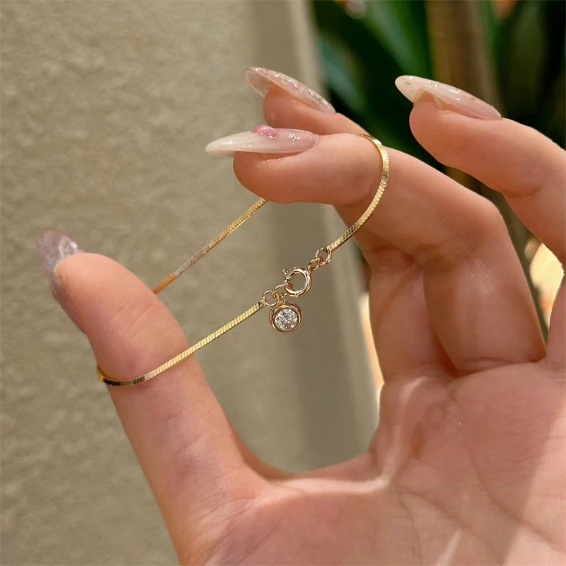 الفاخرة الفولاذ المقاوم للصدأ سوار جديد الراقية الحد الأدنى الزركون سحر شفرة سلسلة المرأة سوار مجوهرات الحفلات هدية #1