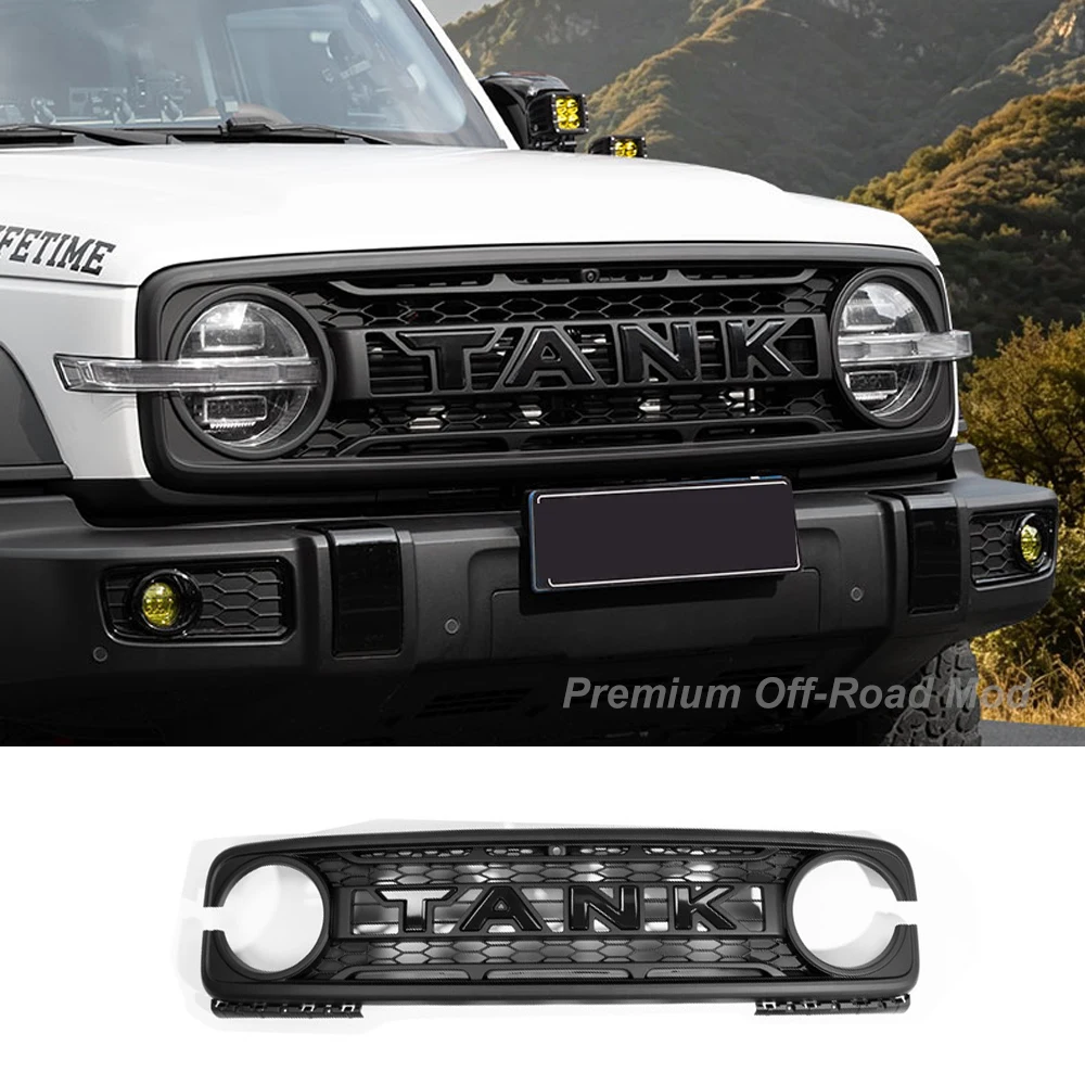 For 2021-2025 GWM Tank 300 Grille Modification, Old‑to‑New TANK Letter Badge, Exterior Decor Replacement Auto Accessories