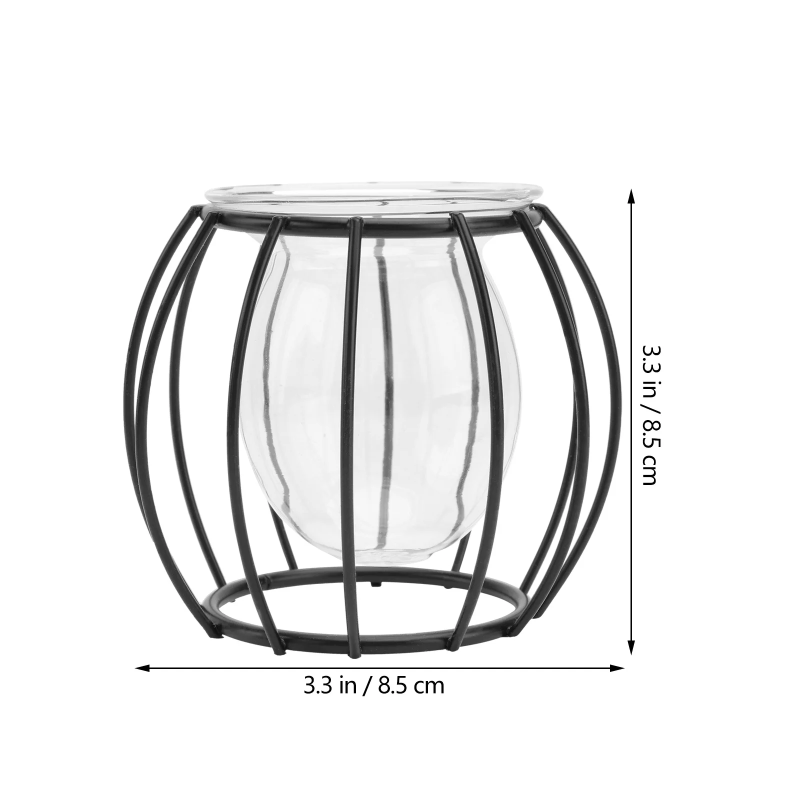 

1Pcs Household Hydroponic Flower Vase Black Decorative Desktop Plant Pot for Office Home Decoration Decorative Hydroponic Vase