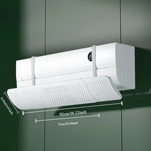 الزجاج الأمامي لمكيف الهواء المضاد للنفخ المباشر ، حاجز مخرج الهواء العالمي المقاوم للرياح المثبت على الحائط ، دليل الحبس البارد ، دليل الهواء البارد أفضل 10 مشاهد حماية لمكيفات الهواء - رقم 6