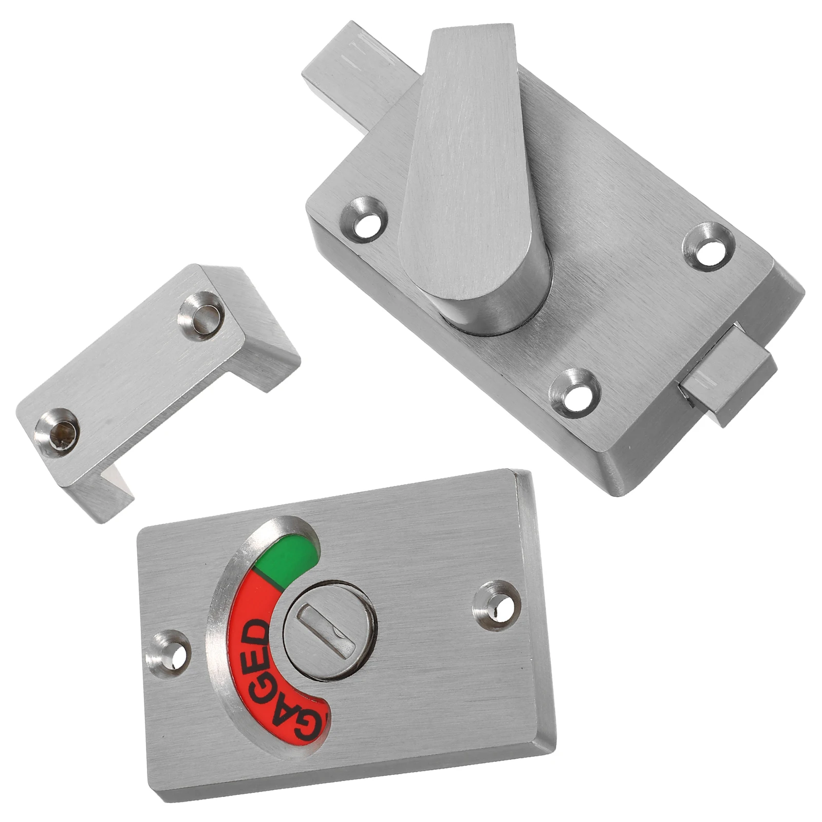 

Partition Lock Bathroom Indicator Stainless Steel Commercial Restroom Door Locks