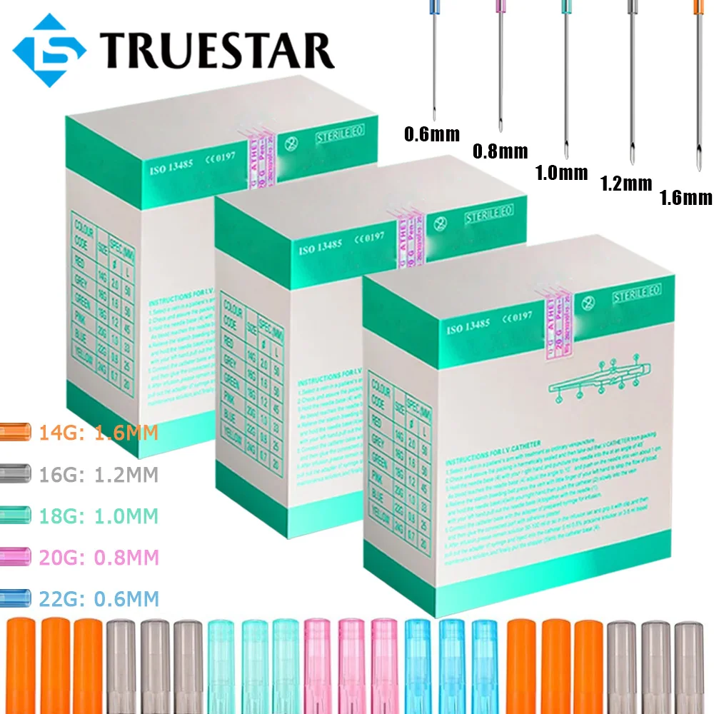 

100/50/15/5PCS Disposable Sterile Body Piercing Needles 14/16/18/20/22G Puncture Needle for Ear Nose Belly Tongue Piercer Tool