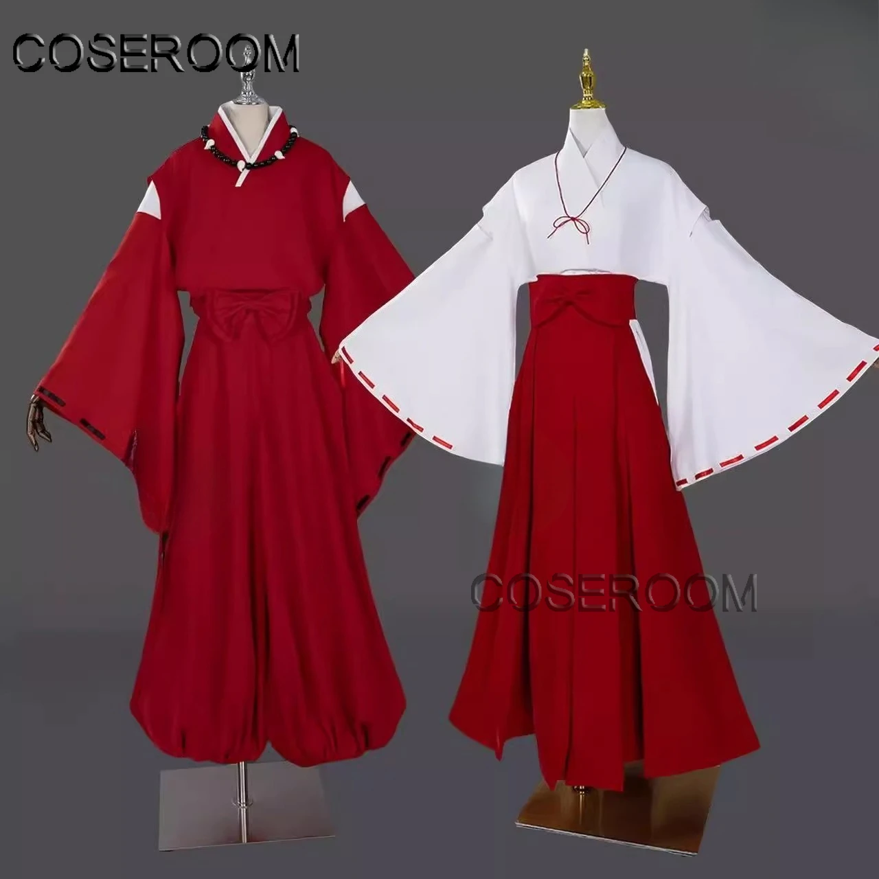 

Anime Movie Inuyasha Kikyo Cosplay Costume Dress Carnival Halloween Comic Con Role Play Outfit Wig