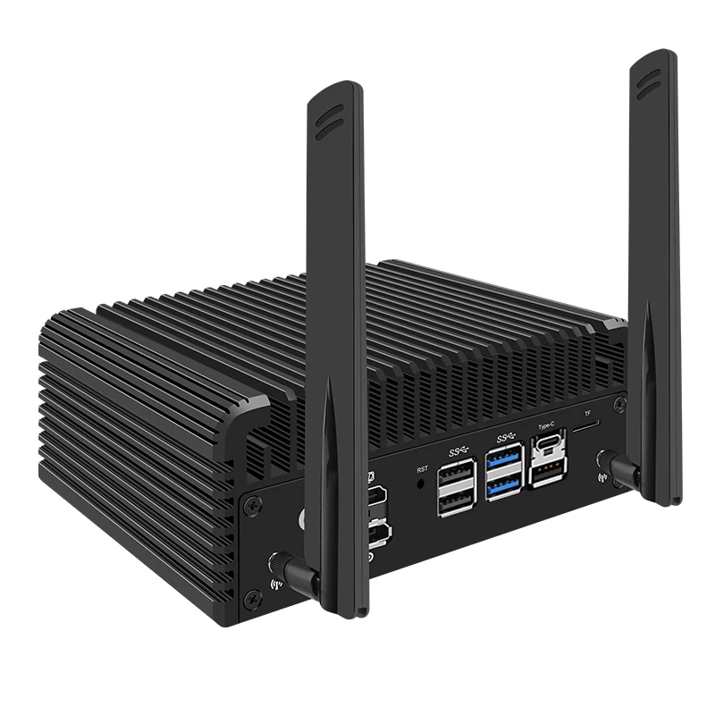 Alat Firewall NAS, PC Industri Mini Gen ke-13 Intel i7 1355U i5 1335U i3 1315U 6xi226-V 2.5G USB4.0 2xDDR5