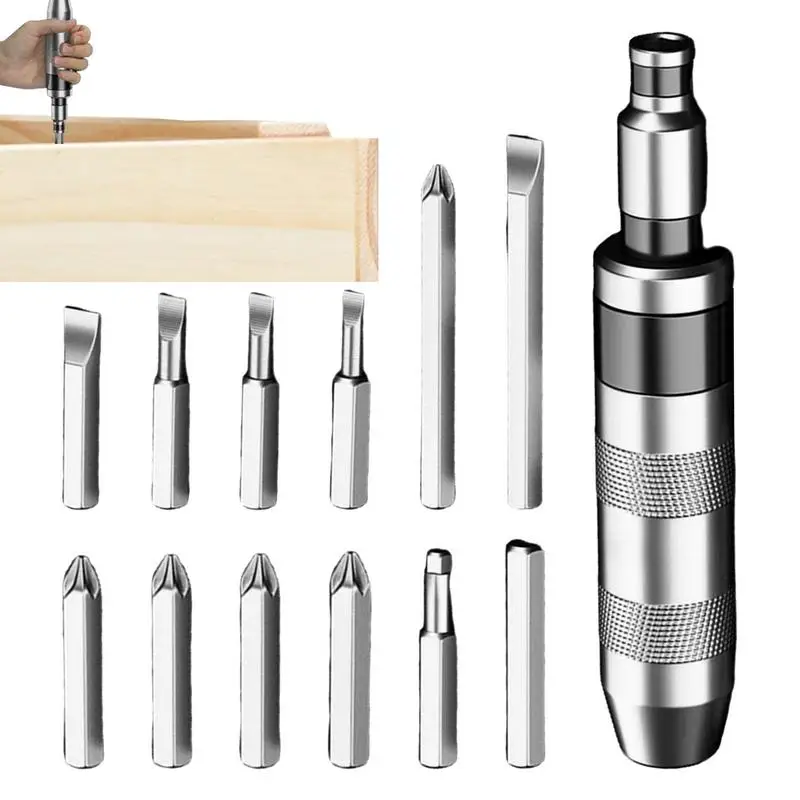 

Impact Screwdriver 13PCS Heavy Duty Manual Impact Driver Set Hammer Impact Screwdriver for Removing Damaged Frozen Rusted Screws