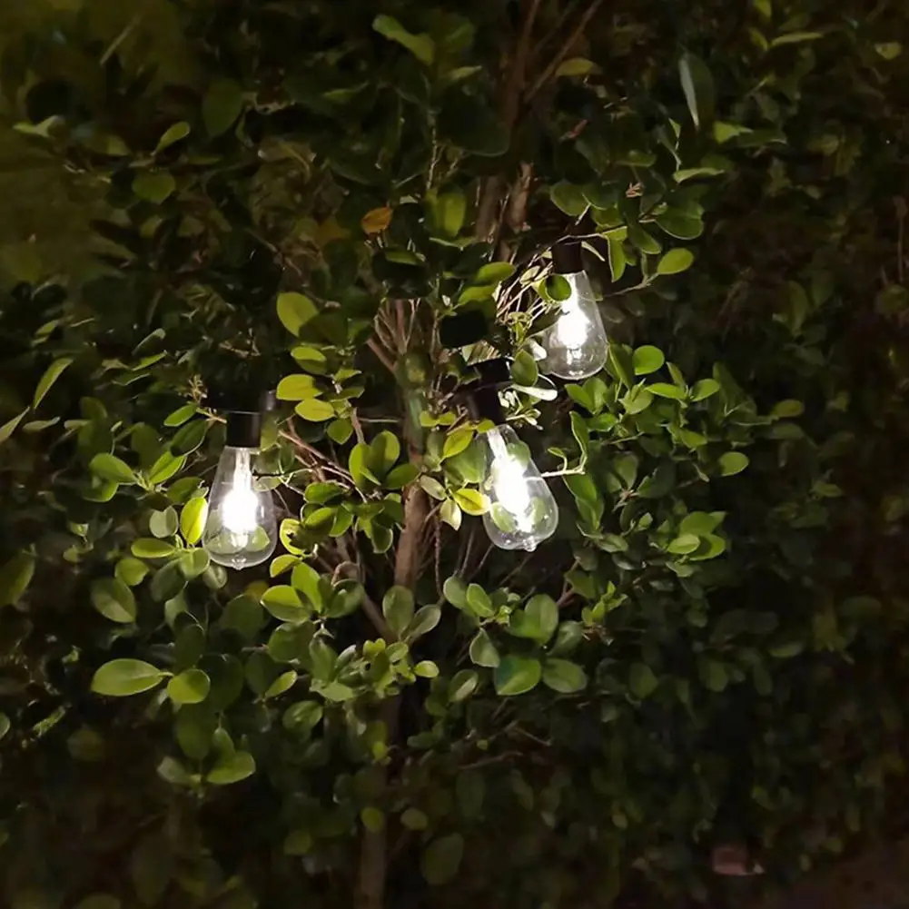 Luzes solares ao ar livre do jardim, Lâmpadas de arame, Luzes de corda, Luzes suspensas, Bola redonda clara, Luzes solares LED