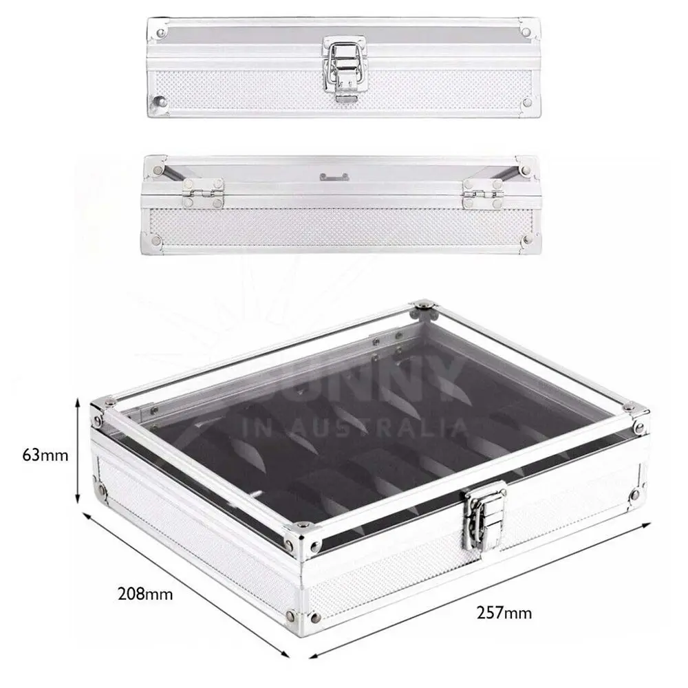 Simple Watch Display Box Storage Box Jewelry Box Aluminium Alloy Wristwatch Case Watch Box Bracelet Display Watch Holder